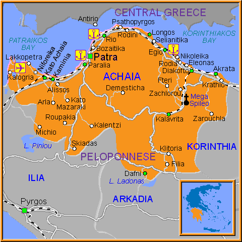 achaia map